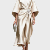 Lona™ Elegant Long Satin Dress