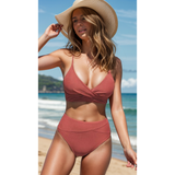 Jodi | Visoki Bikini s V-izrezom i Igraćim Detaljima