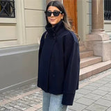 Elise | Luksuzni Kratki Kaput s Dvostrukim Zatvaranjem