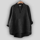 Linen Bluza Srebrna Finesa