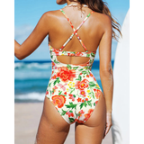 Britt | Bohemian Swimsuit with Deep V-Neck