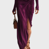 Rhianna™ Elegant Maxi Dress with Sleeves