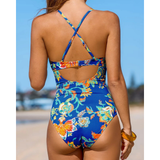 Britt | Bohemian Swimsuit with Deep V-Neck