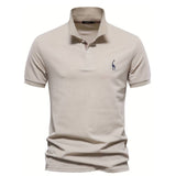 Simon™ | Elegantne lühikeste varrukatega polo T-särk meestele
