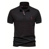 Simon™ | Elegantne lühikeste varrukatega polo T-särk meestele