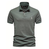 Simon™ | Elegantne lühikeste varrukatega polo T-särk meestele