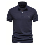 Simon™ | Elegantne lühikeste varrukatega polo T-särk meestele