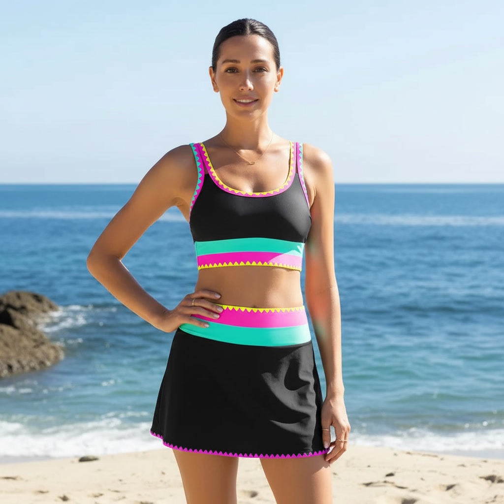 Ava | 3-Piece Swim Set with Skirt