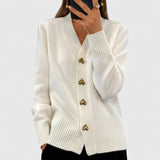 Elegantna Pletena Jakna s Dugmadi