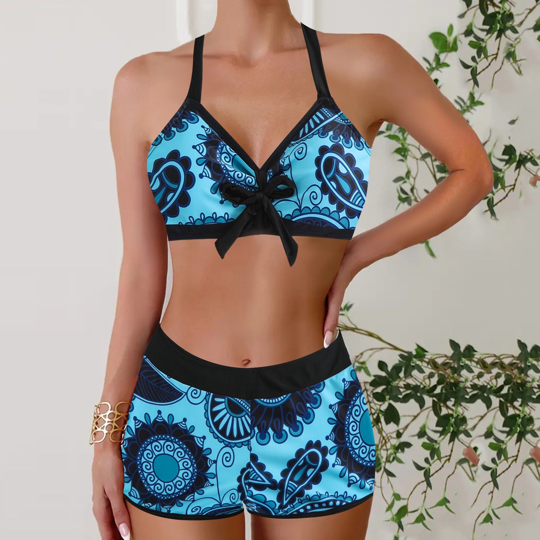 Linda | Cvjetni Bikiniset s Boyshortom