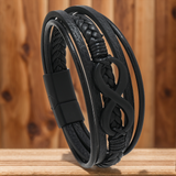 Infinity - Usnjena Zapestnica" can be rewritten as "Infinity - Leather Bracelet.