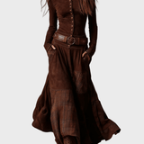 Izabella™ Suede Maxi Dress + Free Belt