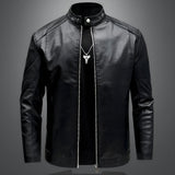 Alexandre™ | Elegant Men's Leather Biker Jacket
