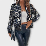 Raquel - Elegantni Model Jakne s Leopardskim Uzorkom