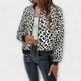 Raquel - Elegantni Model Jakne s Leopardskim Uzorkom
