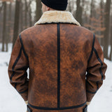 Dorian™ | L’Aviateur: Kožna jakna s krznenim detaljima