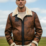 Dorian™ | L’Aviateur: Kožna jakna s krznenim detaljima