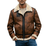 Dorian™ | L’Aviateur: Kožna jakna s krznenim detaljima