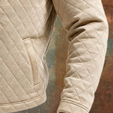 Filip | BEIGE PUFFER JACKET WITH LEATHER ACCENTS