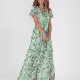 Ismeria | Maxi Haljina od Cvjetnog Chiffona