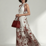 Orlune | Bijela Maxi Plissé Haljina