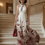 Orlune | Bijela Maxi Plissé Haljina
