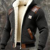Tin | Textured Jacket with Embossed Leather
